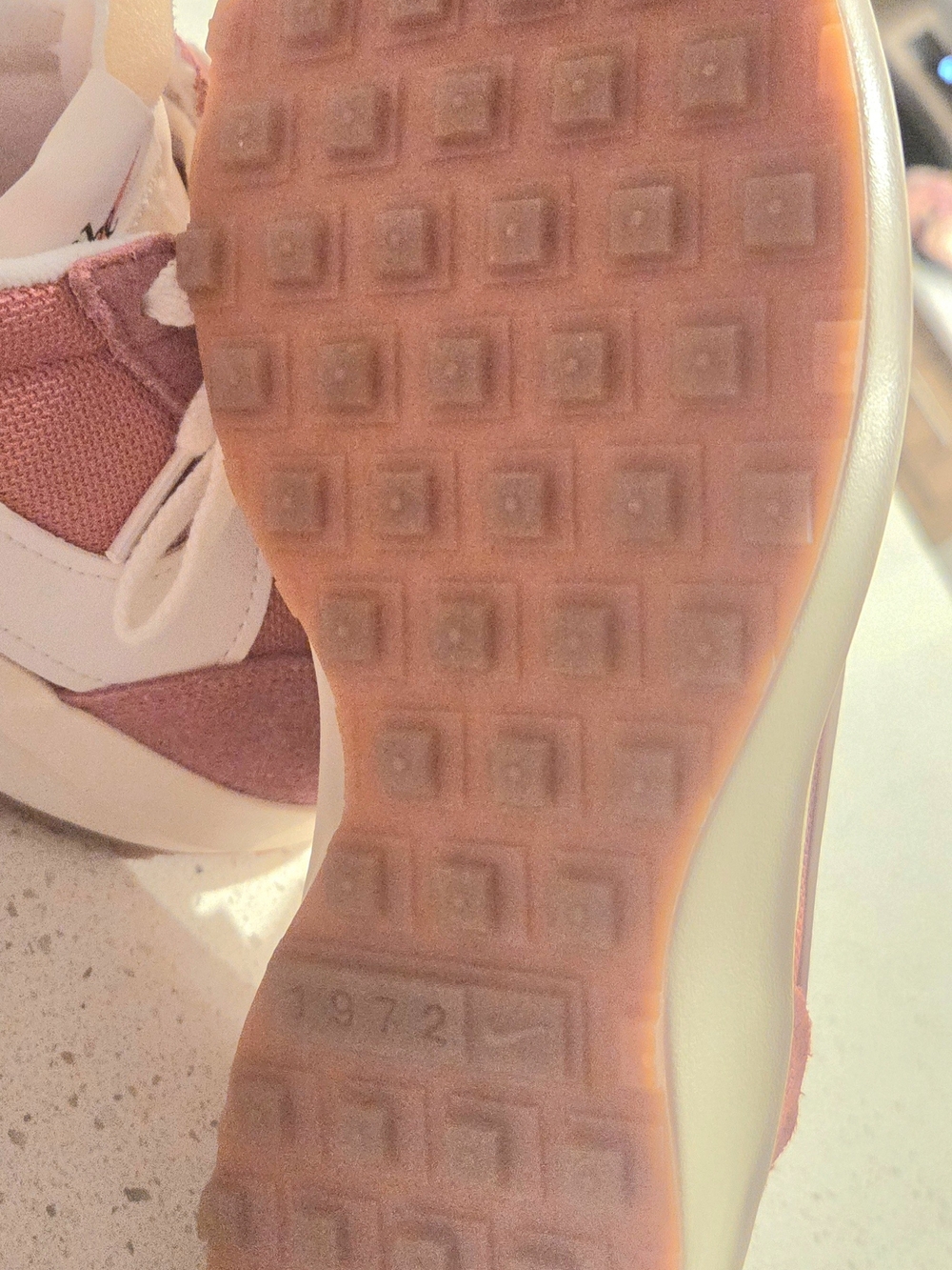 Nike Women's Rose Pink Retro Runner with White Swoosh - Picture 5 of 8